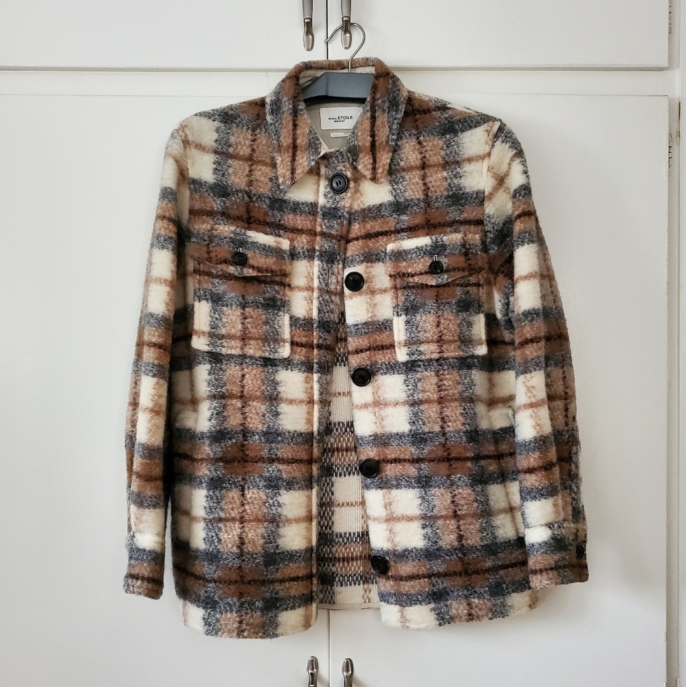 Isabel Marant Gastoni Jacket plaid beige